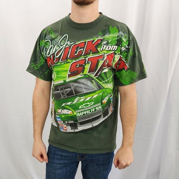 Y2K‎ Dale Jr Mountain Dew Nascar Tee - Picture 1 of 8